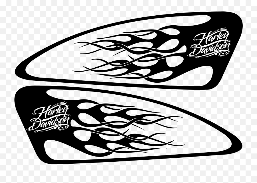 Download Hd Harley Decals Airbrush Gas - Harley Davidson Gas Tank Stencils Png,Harley Davidson Logo Stencil