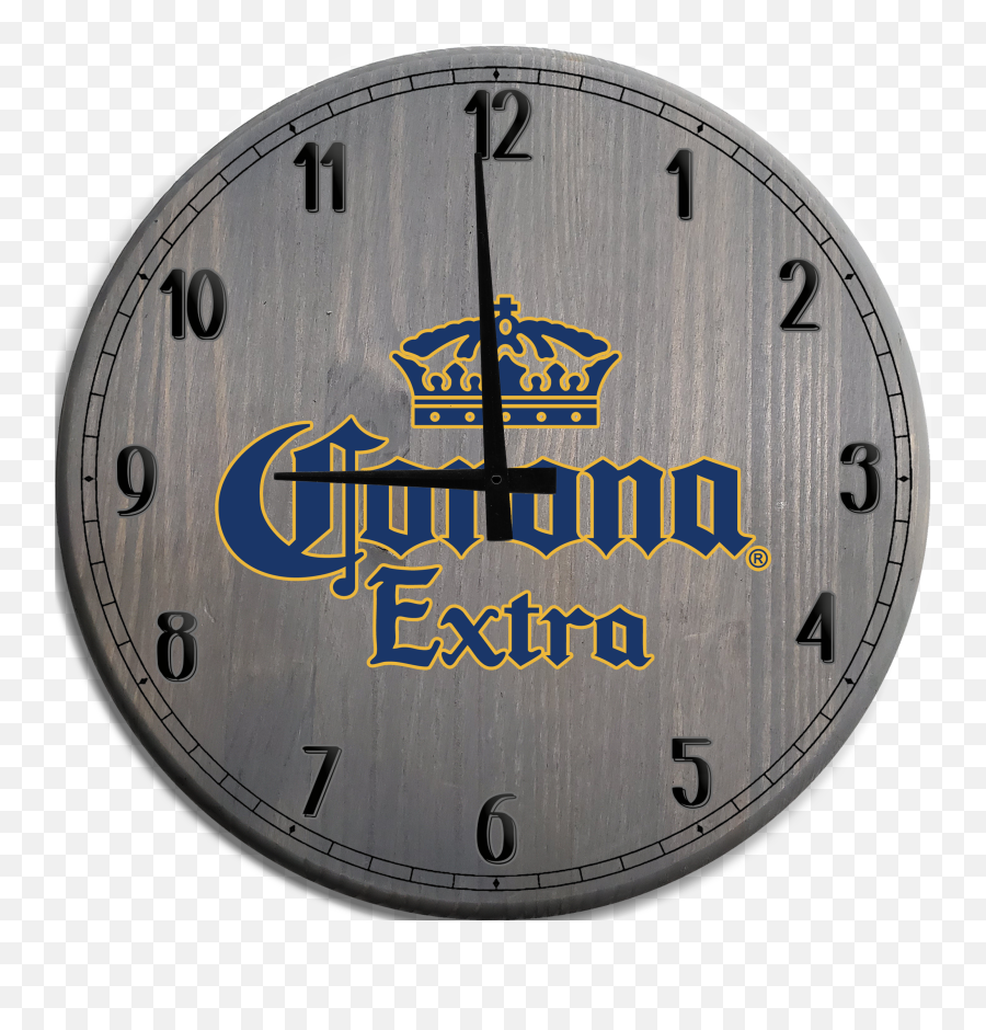 Details About Large Wall Clock Corona Extra Beer Blue Yellow Crown Bar Sign - Corona Extra Png,Yellow Crown Logo