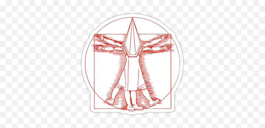 Download Hd Vitruvian Pyramid Head - Sketch Png,Pyramid Head Png