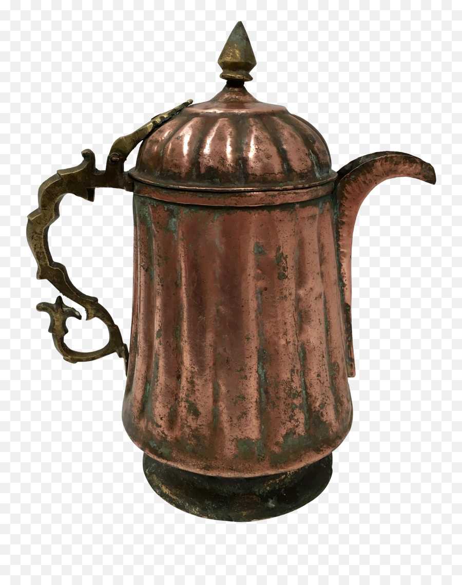 Antique Copper Coffee Pot - Vintage Coffee Pot Png,Coffee Pot Png