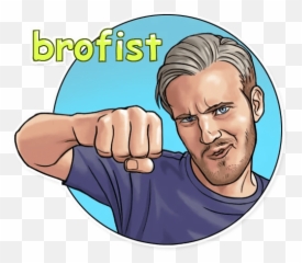 Pewdiepie Brofist Sticker - Pewdiepie Sticker Png,Brofist Png