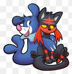 Download Poplio Litten Sticker - Fictional Character Png,Litten Png