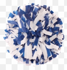Plastic White And Royal Blue 6 - Transparent Pom Pom Png,Pom Poms Png