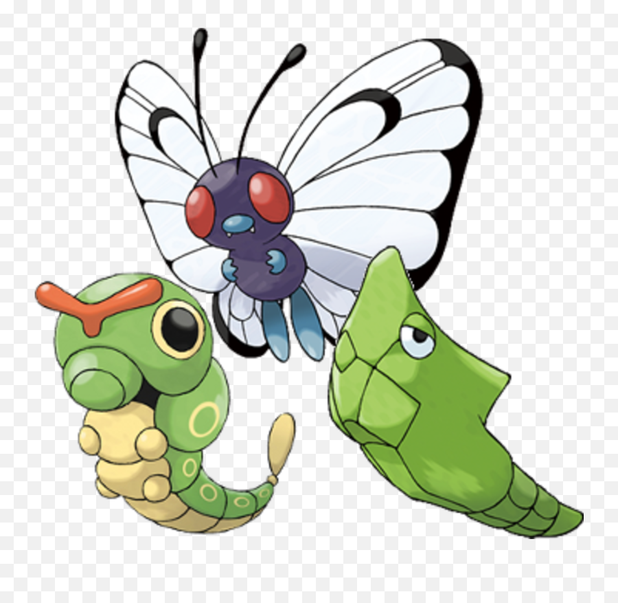 Butterfree And Beedrill - Caterpie Metapod And Butterfree Png,Caterpie Png