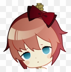 Sayorihang - Sad Anime Discord Emoji Animated Png,Sayori Transparent