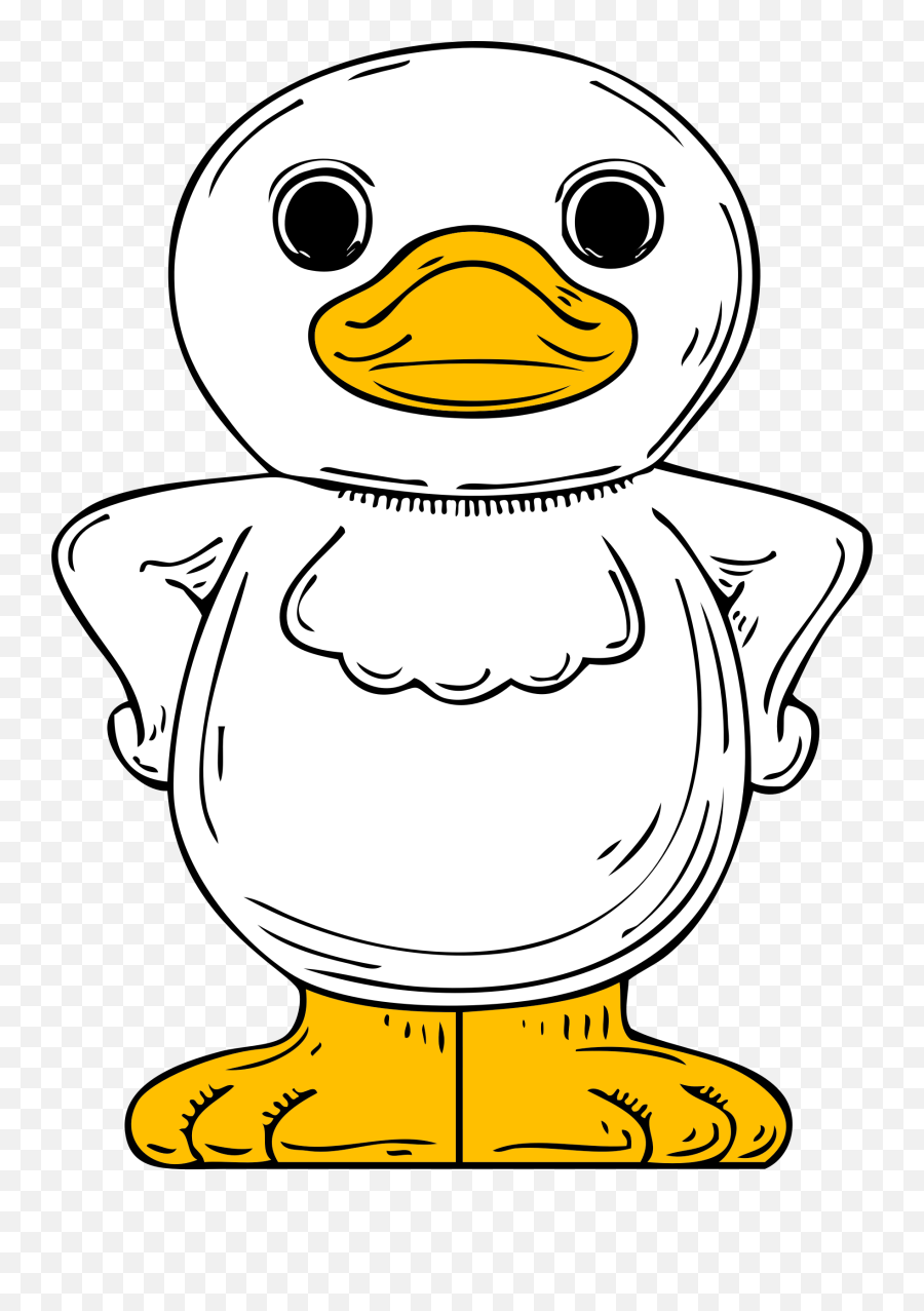 Standing Duck Clip Art - Vector Clip Art Online Gambar Bebek Lucu Kartun Png,Duck Clipart Png