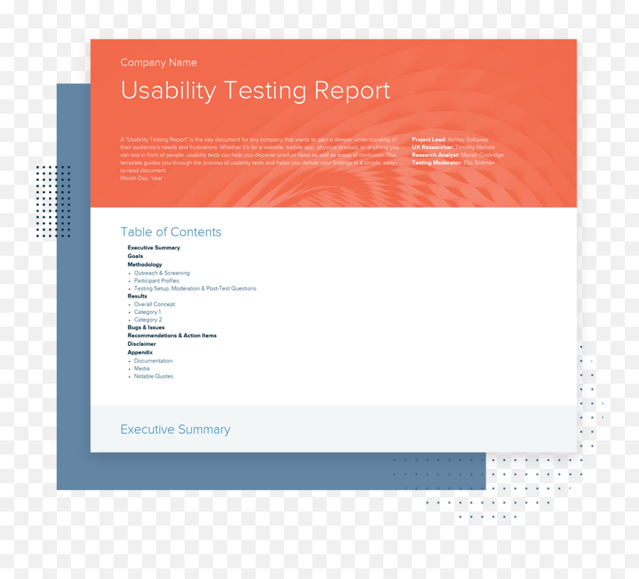 Usability Testing Report Template And - Vertical Png,Usability Testing Icon
