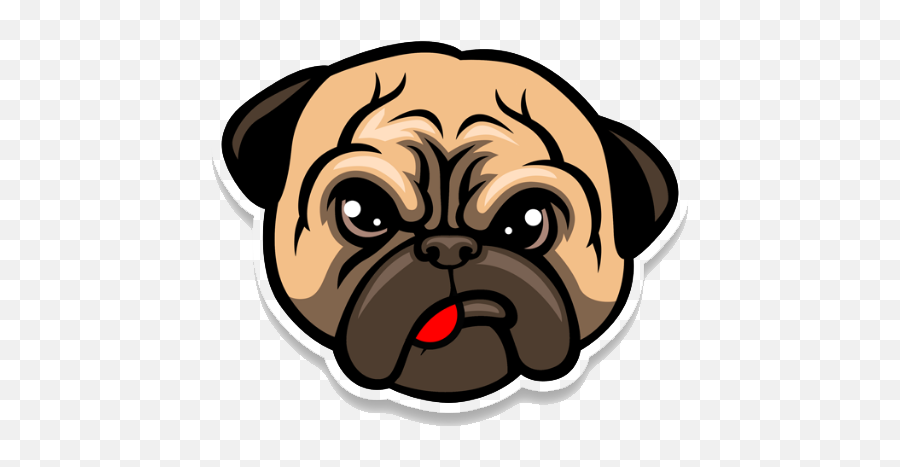 Download Free Png Pug Life Picture - Funny Dog Face Cartoon,Pug Transparent Background