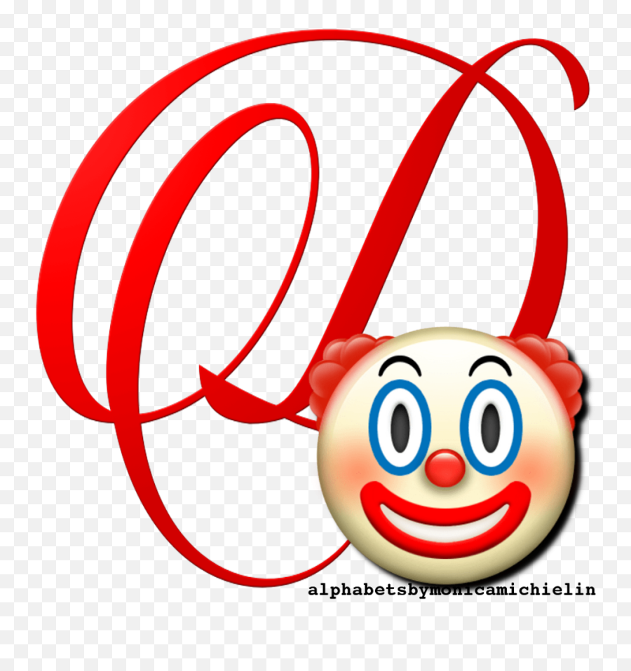 Alphabets By Monica Michielin Clown Emoticon Emoji Alphabet Png - Adivinhar Filme Da Disney Por Emojis,Clown Emoji Png