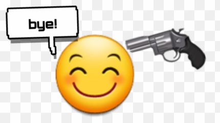 Bye Text Emoji Pistol Gun 279028086023211 Nicoleklimen - Happy png