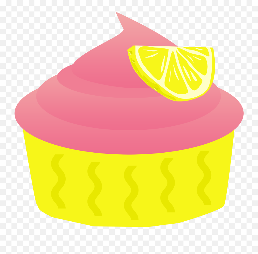 Lemonade Cupcake Clip Art - Cupcakes Pictures Png Download Pink And Yellow Cupcake Clipart,Lemonade Transparent