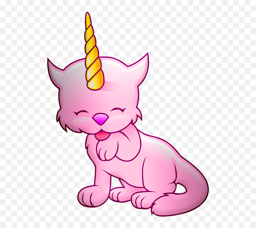 Free Photo Cat Pink Horn Unicorn Cute Eyes Caticorn Fantasy - Printable Unicorn Cat Colouring Pages Png,Pink Cat Icon