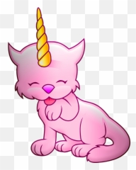 Free Photo Cat Pink Horn Unicorn Cute Eyes Caticorn Fantasy - Printable Colouring Pages png