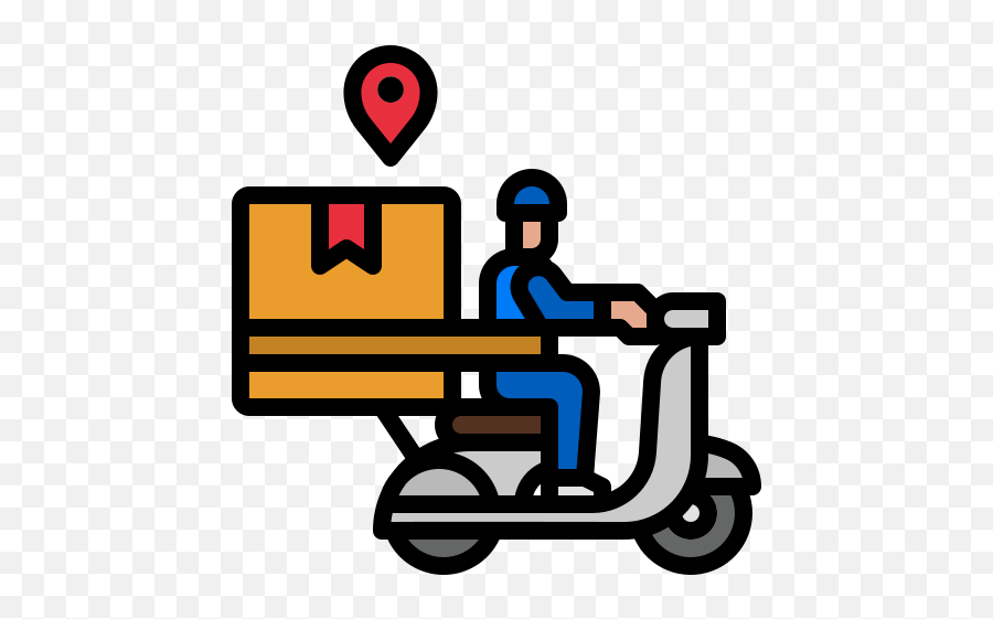 Delivery Bike - Free Shipping And Delivery Icons Deliveryman Png,Bike Delivery Icon
