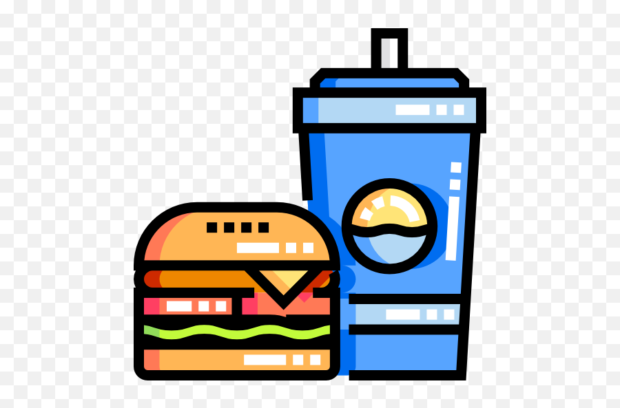 Fast Food Icon From Water Park Pack Style - Lineal Color Drink Lid Png,Refreshments Icon