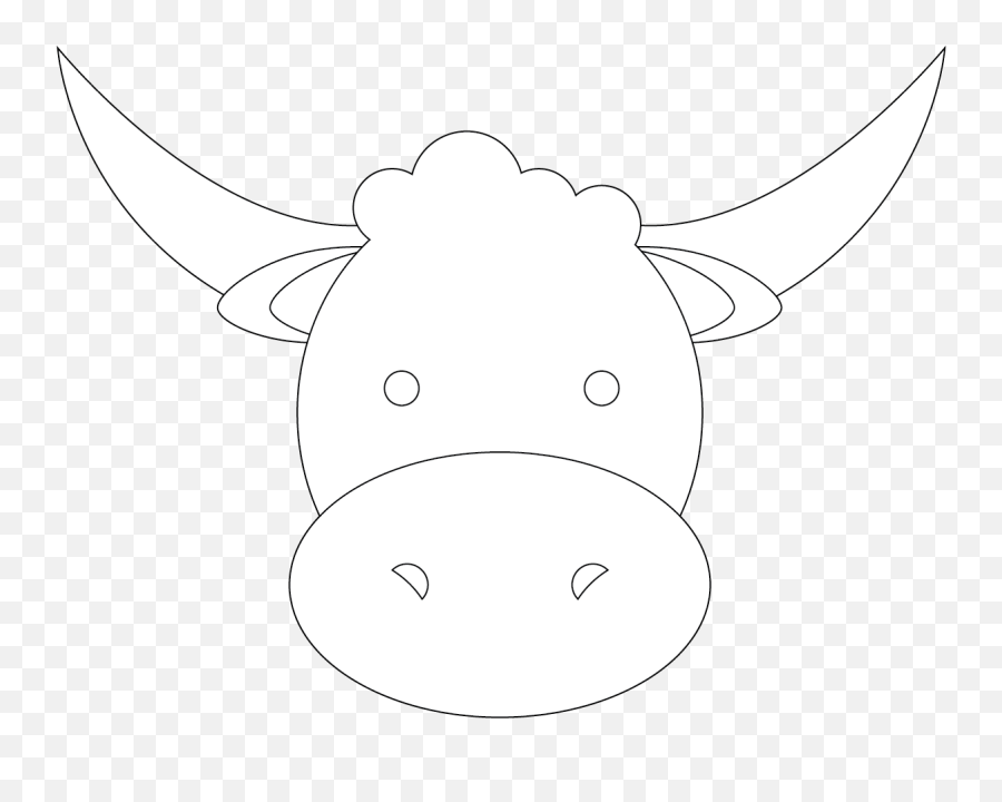 Cow Animal Head Outline Graphic By Genta Illustration Studio - Language Png,Cow Face Icon