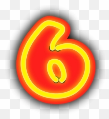 Transparent Stock Number 6 Png Files - Neon Number 6 Transparent,Number 6 Png