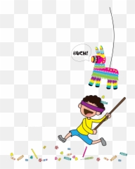 Pinata Clipart Piniata - Hitting A Pinata Clip Art Png,Pinata Png