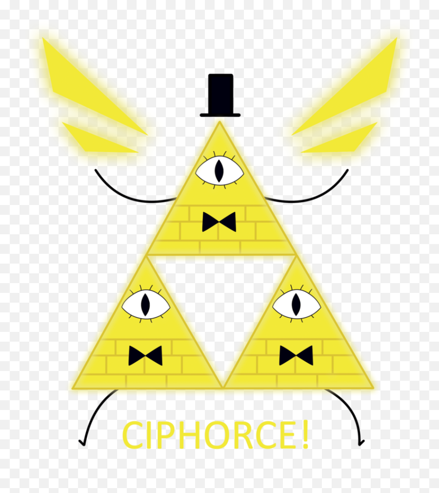 Download Hd Bill Cipher Triforce Crossover Pinterest - Bill Cipher Triforce Png,Triforce Transparent Background