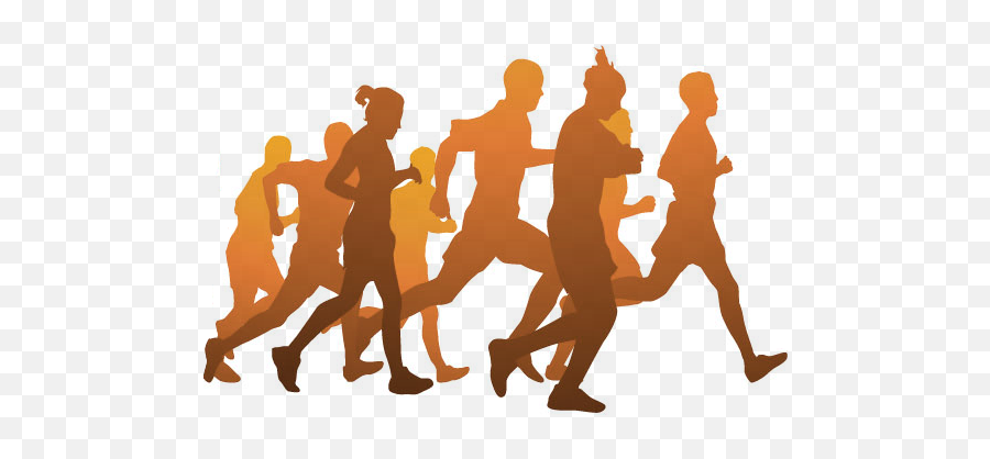 People Running Images Free Download - People Running Silhouette Png,Group Of People Walking Png