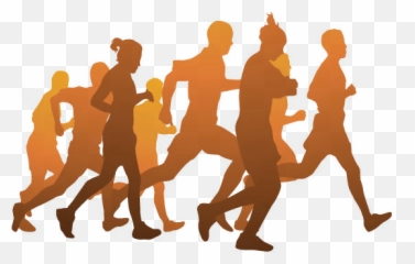 People Running Images Free Download - Silhouette Png