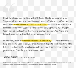 Testimonials Ozan Karakoc Design Studio - Screenshot Png,Ace Png