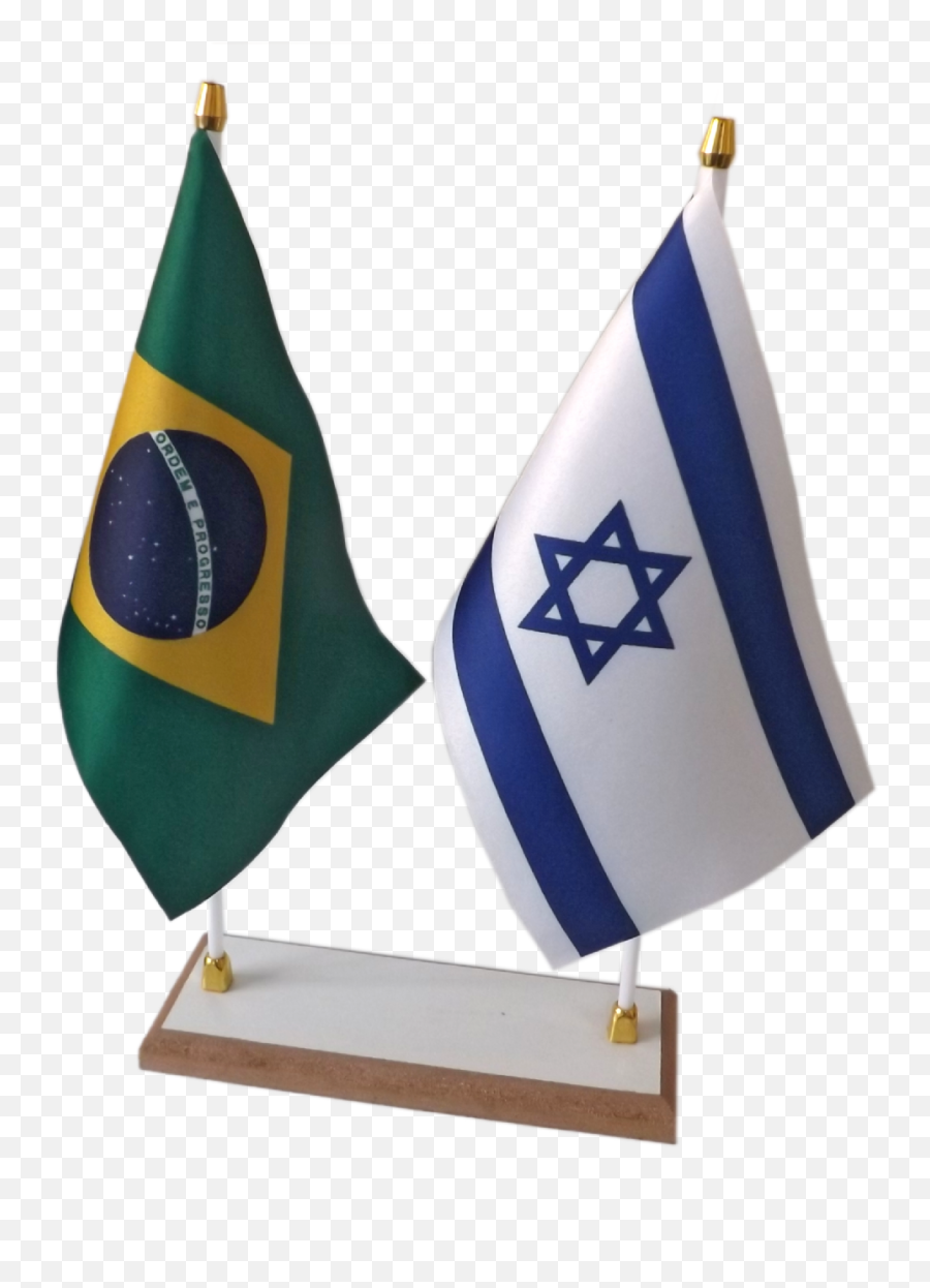 Mini Bandeiras Em Dupla - Brasil Israel O Mandamento Livraria Israel Flag Png,Bandeira Brasil Png