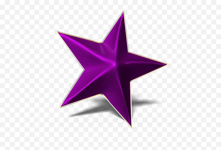 Star 3d Lila Golden Frame Glossy - Shooting Star Stars Clipart Black And White Png,Purple Star Png