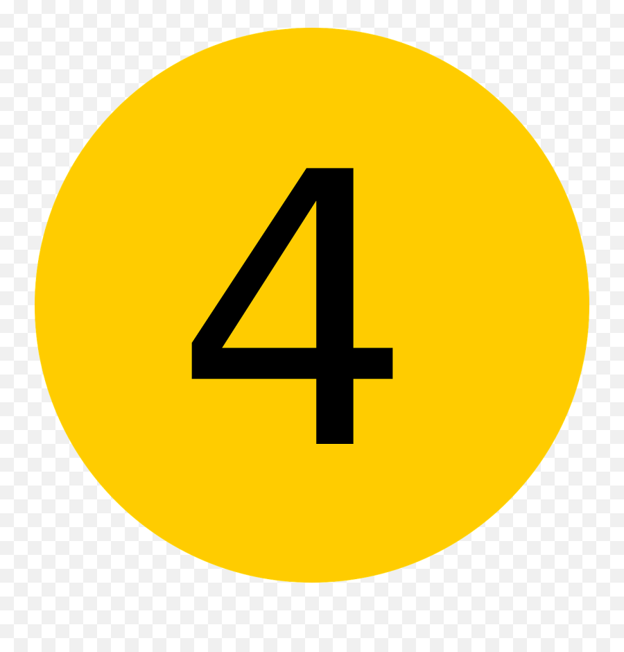 Four Number 4 - Symbol Ttc Line 1 Png,4 Png