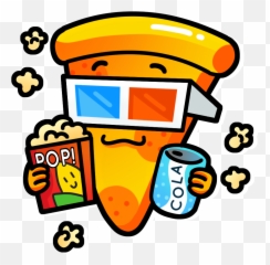 Tickets Clipart Emoji Movie Transparent - Pizza And Movie Night png