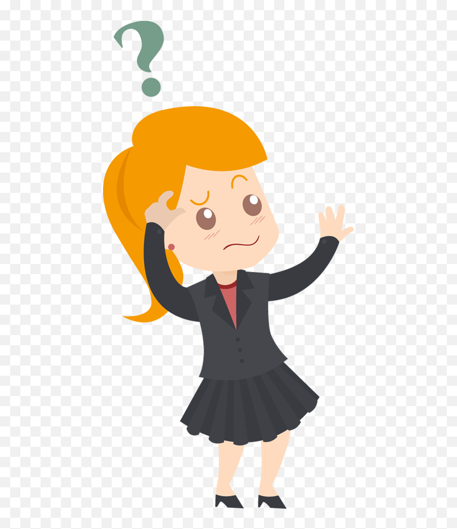 Confused Girl Transparent Png Clipart - Girl Confused Cartoon Png,Confused  Png - free transparent png images 