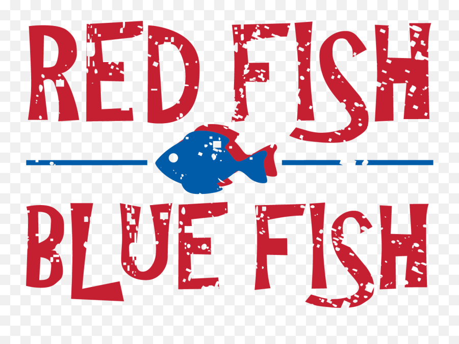 Red Fish Blue Logo White - Red Fish Blue Fish Graphic Design Png,Fish Logo