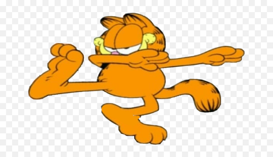 Download Garfield Meme Dab Funny Ironic - Garfield Dabbing Garfield Dabbing Png,Dabbing Emoji Png
