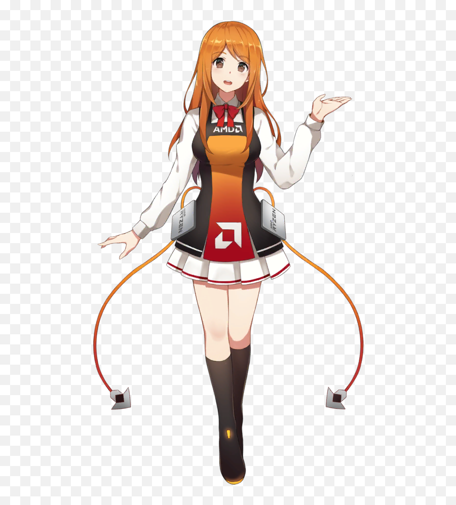 Amd - Chan Is The Only Waifu You Need Ayymd Amd Ryzen Anime Girls Png,Waifu Png