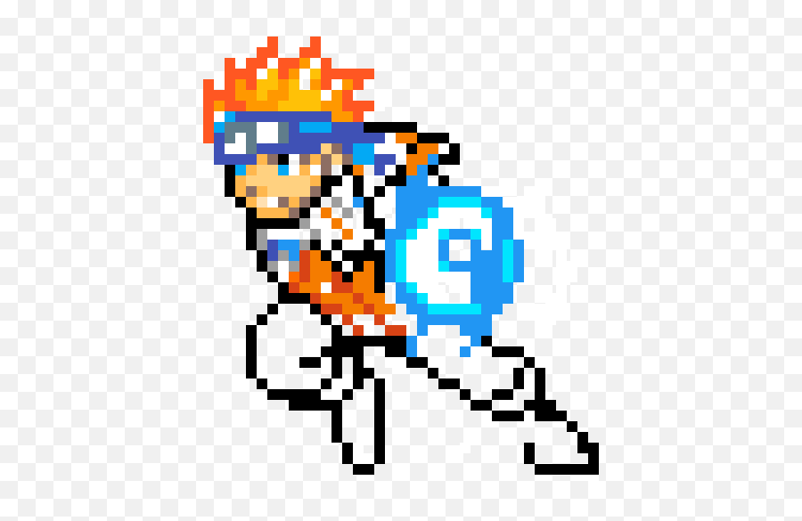 Pixel Art Naruto Rasengan Png Image - Pixel Art Minecraft Naruto,Rasengan Png