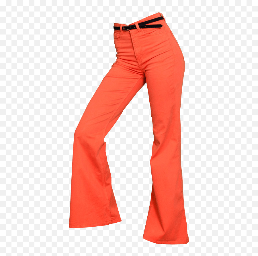 Orange Bell Bottom Jeans Retro Clothing Free Png Images - Orange Bell Bottom Pants,Clothing Png