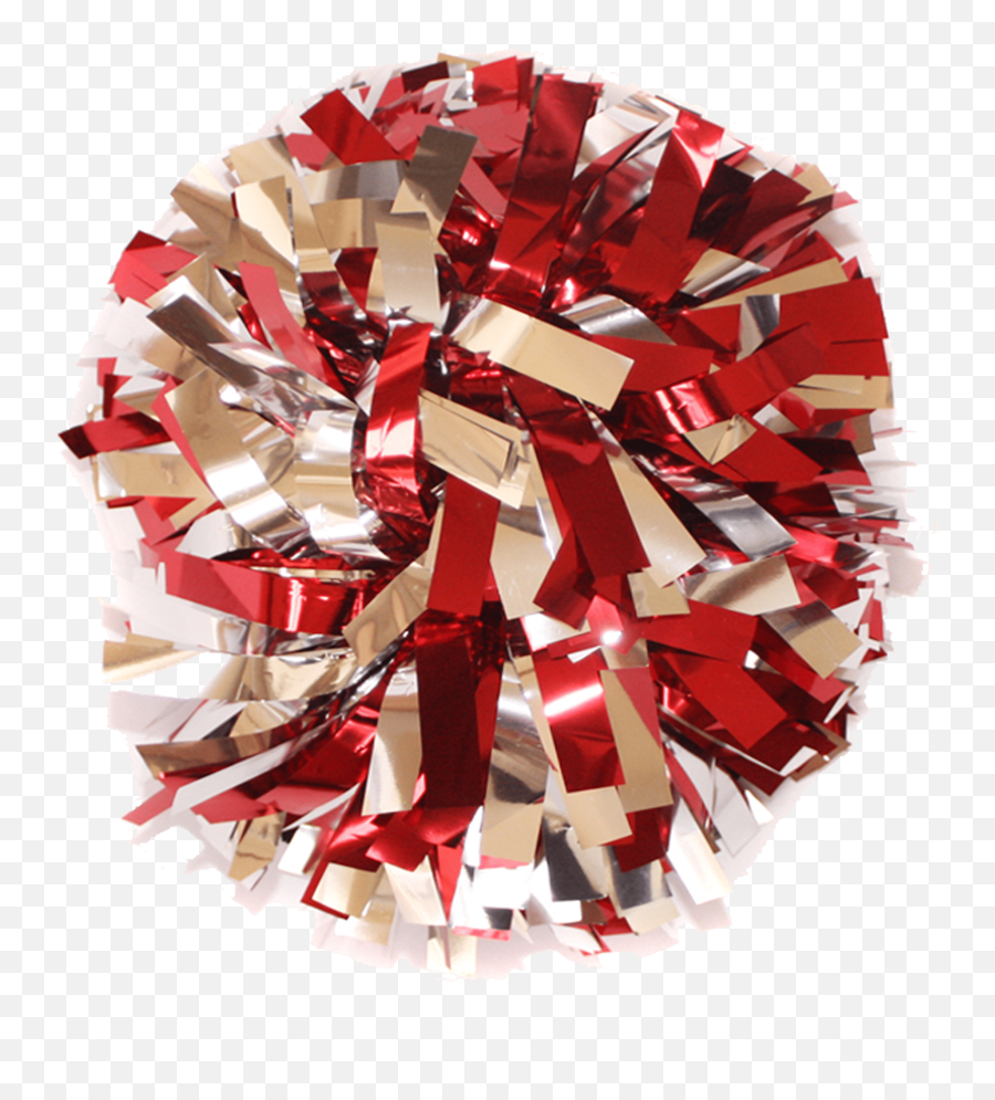 Metallic Silver And Red 6 Pom - Portable Network Graphics Png,Pom Pom Png