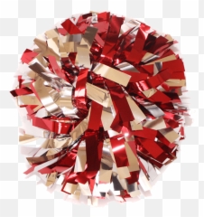 Metallic Silver And Red 6 Pom - Portable Network Graphics Png,Pom Pom Png