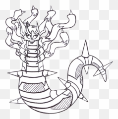 Free Giratina Coloring Pages Download - Line Art Png,Giratina Png
