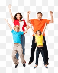 Download Parallax Feature - Family Jump Png Transparent Background