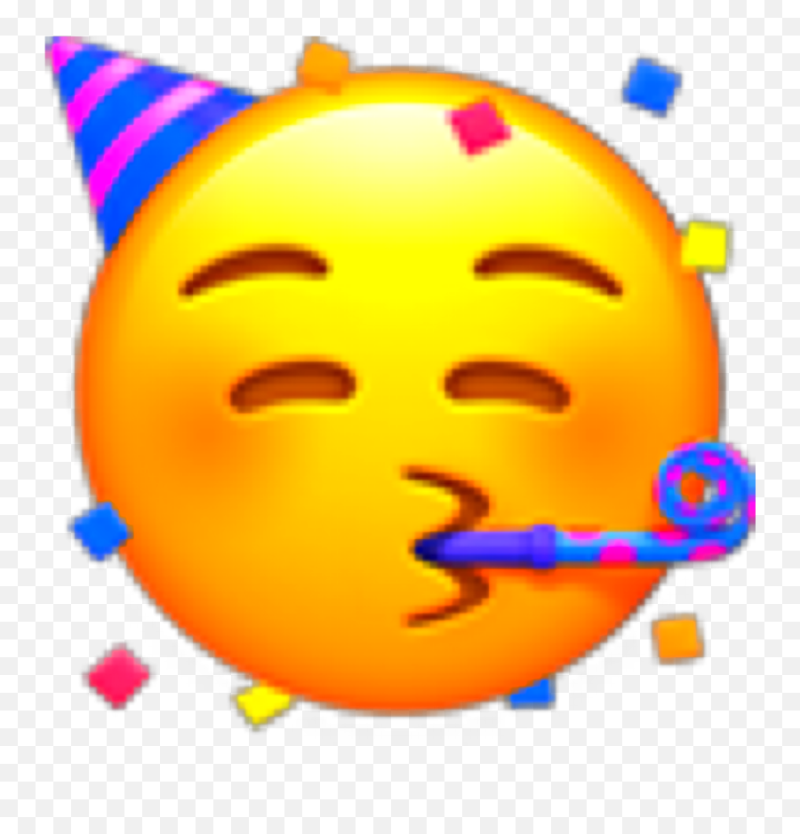 Happy Surprise Emoji Sticker - Party Emoji Png,Excited Emoji Transparent