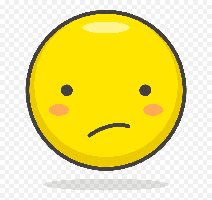 Confused Face Emoji Clipart - Worried Face Png,Confused Emoji Png