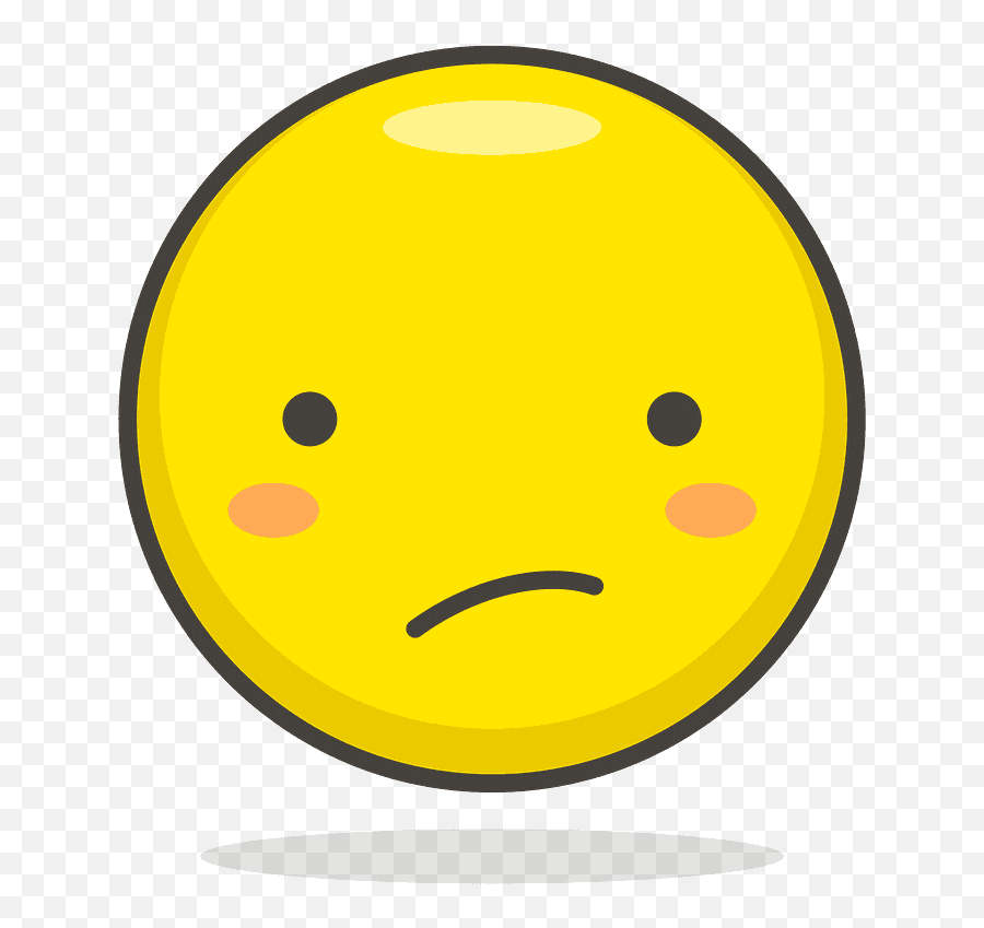 smiley worried look clipart