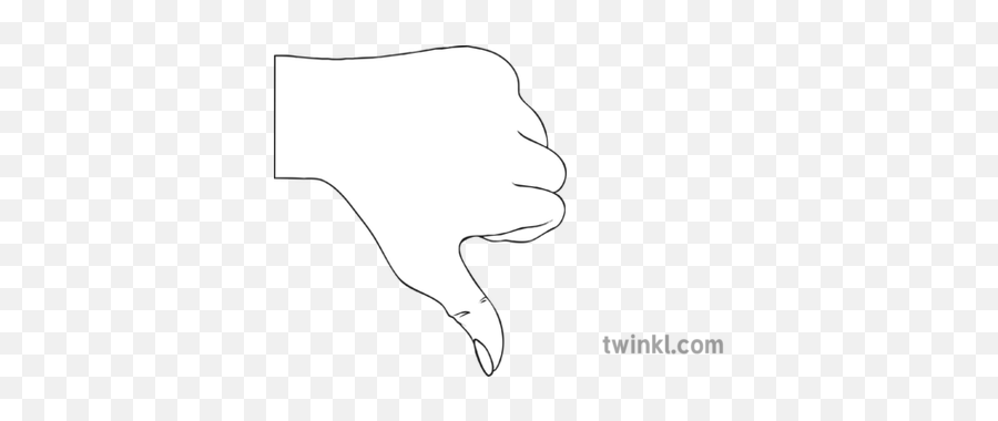 Thumbs Down Icon Black And White Illustration - Twinkl New Baby Card Png,Thumbs Down Transparent