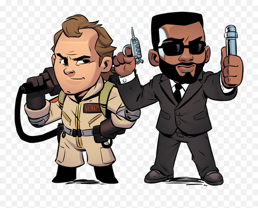 Men In Black And The Ghostbusters Meet For First Time - Men In Black Vs Ghostbusters Png,Men In Black Logo