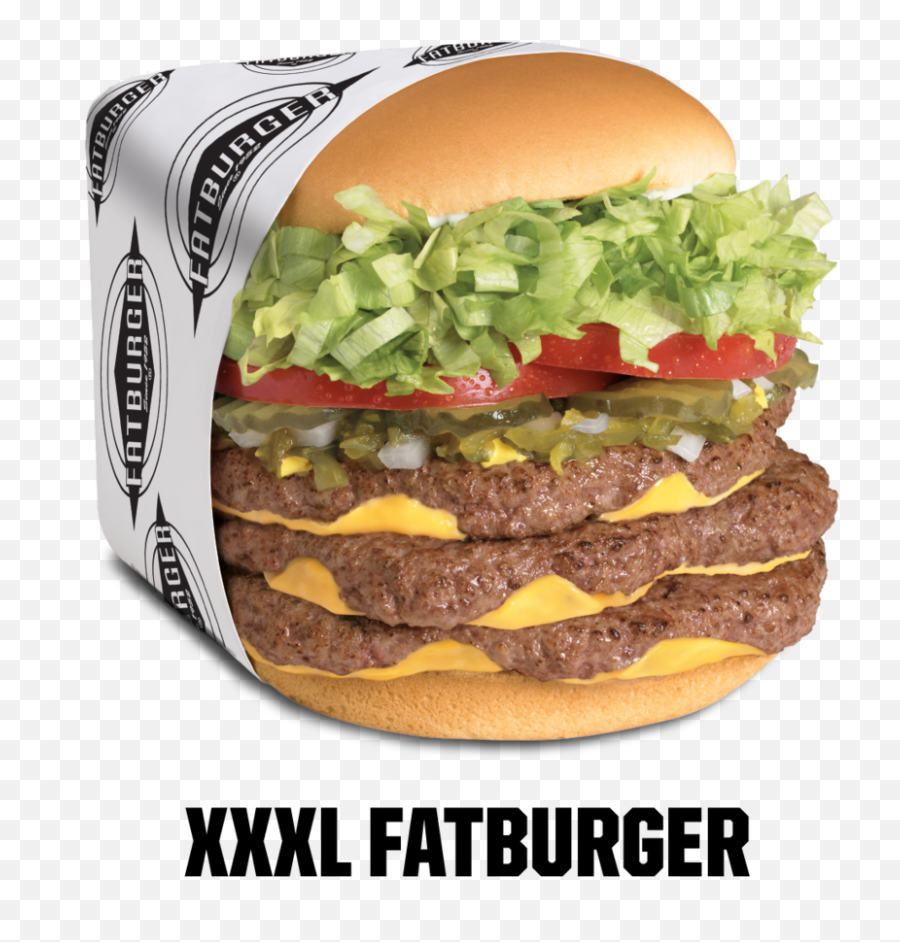 Download Image Of Xxxl Fatburger - Fat Burgers Las Vegas Fatburger Triple X Challenge Png,Fat Guy Png