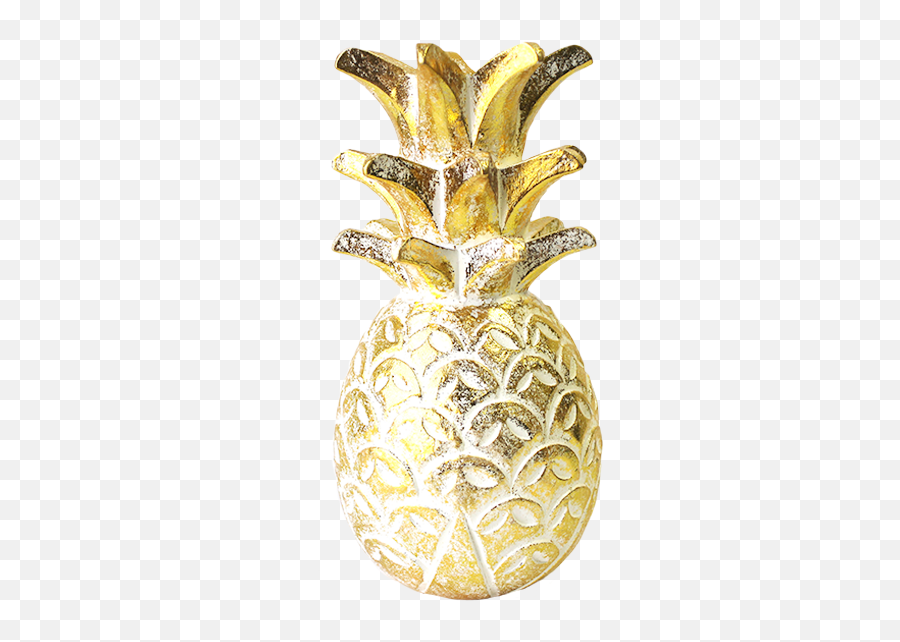 Download Gold White Washed Pineapple Table Decor - Gold Png Ananas,Pineapple Transparent Background