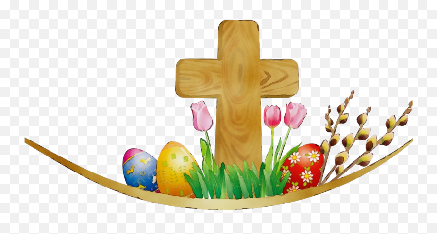 Easter Candle Transparent Background - Easter Eggs And Cross Png Transparent,Candle Transparent Background