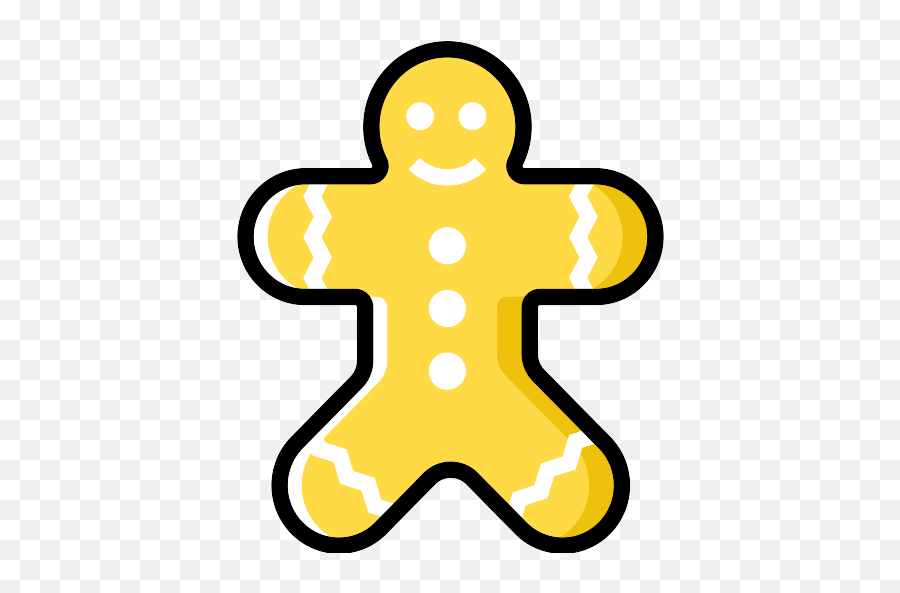 Gingerbread Man Png Icon - Yellow Gingerbread Man Clipart,Gingerbread Png
