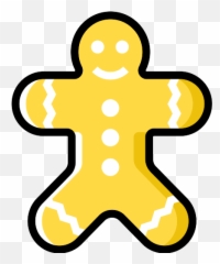 Gingerbread Man Png Icon - Yellow Gingerbread Man Clipart,Gingerbread Png